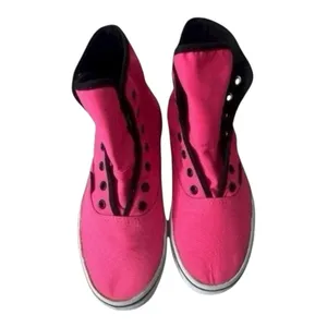 Vans Off The Wall Hot Pink High Top Skateboard Shoes Women Size 6.5 Men Size 5 thumbnail 4