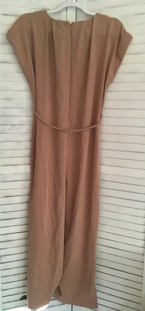 Sleeveless Romper, Large Tan thumbnail 3