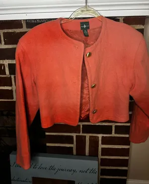 Vintage Hunt Club Cropped Coral Cardigan thumbnail 1