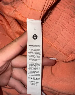 Lululemon Orange Shorts 4" thumbnail 2