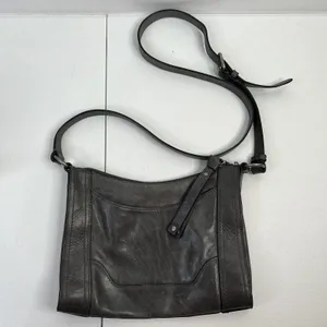 Frye Melissa Leather Crossbody Bag‎ Adjustable Strap Zip Antique Metal Hardware thumbnail 6