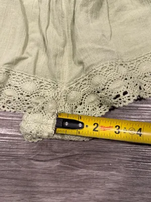 BDG Urban Outfitters Women’s Green Pull On Lace Trim Gauzy Cotton Shorts Sz L thumbnail 5