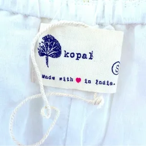 Anthropologie Kopal Tiered Mini Dress White with Metallic Threads Size S thumbnail 9