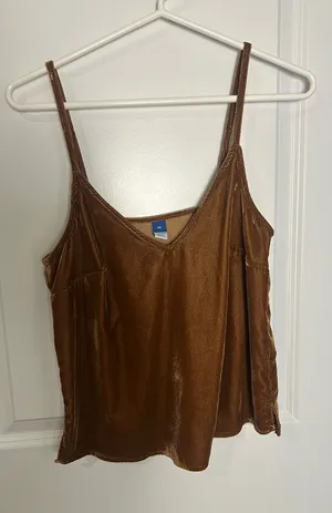 Old Navy Brown Velvet Camisole with Slim Straps thumbnail 1