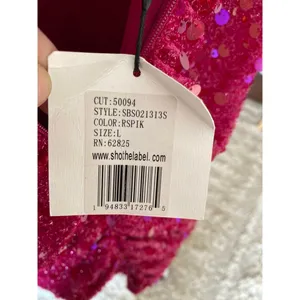 Sho‎ Hot Pink Sequin Ruched Mini Dress Cocktail Party Prom Gala Wedding Event L thumbnail 8