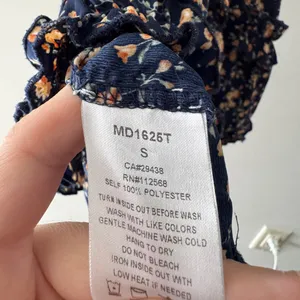Miss‎ Me Blue Floral Tie Strap Smocked Ruffle Hem Dress thumbnail 7