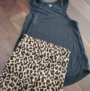 Wild Fable Athletic set size xs black tank by Athletic works and small biker shorts by wild thumbnail 1