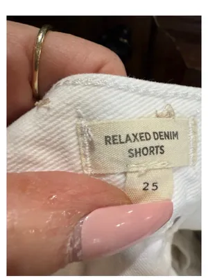 Madewell White Frayed Hem Denim Shorts thumbnail 8