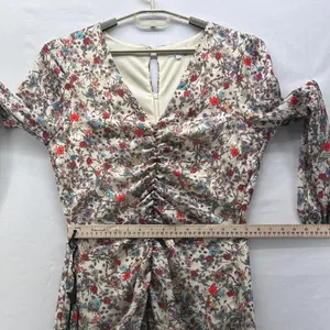 Floral‎ Wildflowers Ditsy Midi Dress Cream XL thumbnail 12