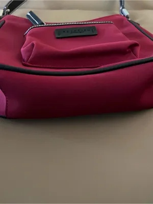 Y2K Kenneth Cole Reaction Shoulder Bag Purse Maroon Black thumbnail 4