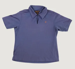 Ariat Polo Shirt Women Medium Blue Short Sleeve Coolmax Stretch Equestrian‎ Top thumbnail 1