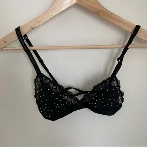 NWOT PINK Sparkle and Lace Bralette thumbnail 1