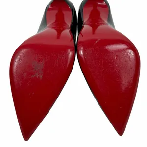 Christian Louboutin Kate 100 Patent Leather Pointed Toe Pump Black Size 36 thumbnail 10