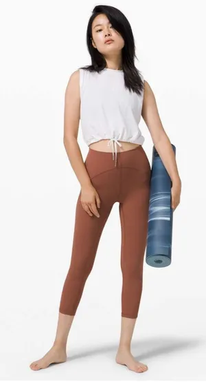 Lululemon Unlimit high‎ rise crop 23” keyhole in ancient copper 4 thumbnail 1