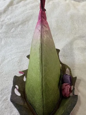 Felt Forest Fairy 🧚 Hat in Green and Pink with Floral Accents Witch costume thumbnail 3