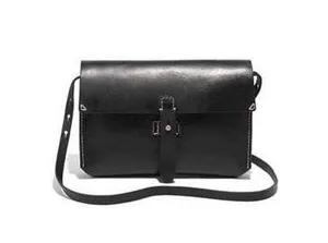 Madewell Black Leather Satchel Purse thumbnail 1