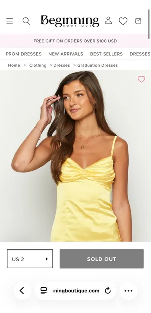 Beginning Boutique Honey Mini Dress Yellow thumbnail 2