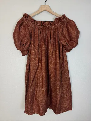 Sézane Tamara Dress in Bronze size 34 US 2 NEW $245 thumbnail 7
