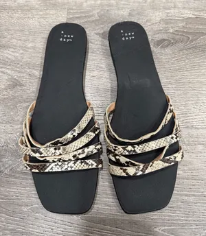 A New Day Snakeskin and Black Sandals size 11 thumbnail 1