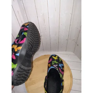 Crocs Women's Classic Platform Butterfly Graphic Clog Black Size 7 Women's thumbnail 8