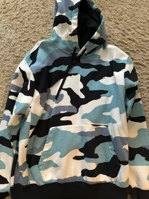 Nike Blue Camo  Hoodie thumbnail 1