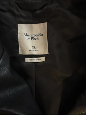 Abercrombie & Fitch Black Women's Pea Coat-Vegan Leather thumbnail 2
