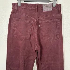 Levis Vintage Silver Tab Loose Pants Jeans Womens 8 Baggy‎ Leg Wine Burgundy thumbnail 4