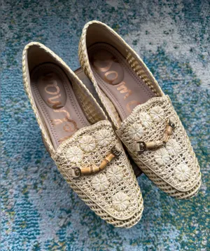 NWOT Sam Edelman Loraine rattan floral bamboo loafers, size 8M thumbnail 1