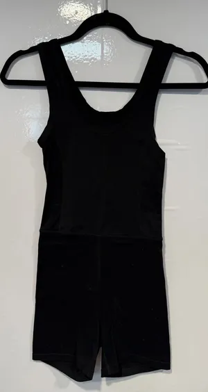 Black Set Active‎ Asymmetrical Sleeveless Scoop Neck Romper thumbnail 1