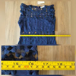 Petal and Pup Womens Lauren Dress - Navy Lace Cutout Midi Sz 14 thumbnail 12