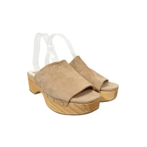 Dolce Vita Dorado Suede Studded Platform Wooden Sandals Size 9.5 thumbnail 4