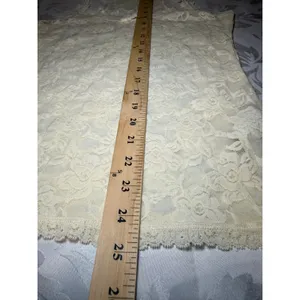 Abercrombie & Fitch Floral Lace Cream Racerback Tank Fairy Large Y2K 90s Boho thumbnail 5