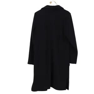 14th & Union Coat Women M Longline Open Front Shawl Collar Black Fleece Exc thumbnail 4