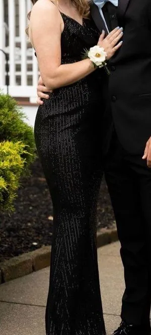 Prom Dress Black Size M thumbnail 1