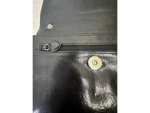 Vintage Brighton black croc-embossed leather snap button organizer/wallet/clutch thumbnail 7