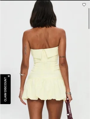 Princess Polly Mousse Mini Dress Lemon thumbnail 5