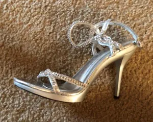 Formal Heels Silver Size 6 thumbnail 1