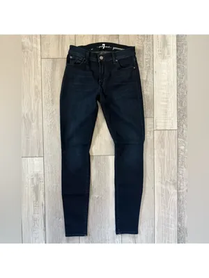 7 For All Mankind Gwenevere Dark Wash Denim Skinny jeans size 27 thumbnail 5