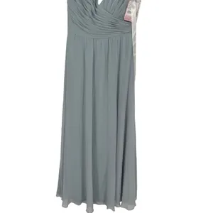 After Six Strapless Pleated Surplice Chiffon Maxi Dress With A-Line Skirt thumbnail 7