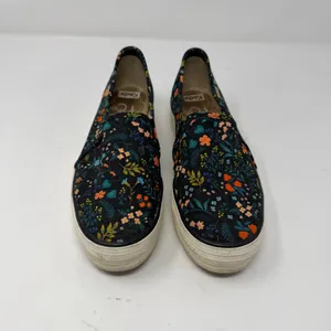 Keds Rifle Paper Co Triple Decker Floral Slip On Sneakers Black Womens 7.5 thumbnail 2