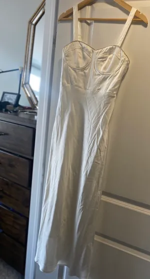 Bohme white satin dress thumbnail 3