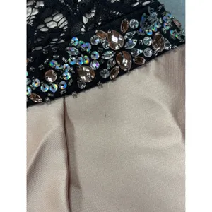 By & By Blush Size 1 Pink Black Sequin Lace Homecoming‎ Dress Pockets Size 1 thumbnail 12