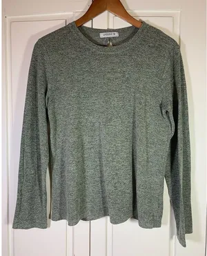 Laslulu‎ Open Back Twist Top Womens Medium Green Stretch Sexy Comfort Basic thumbnail 1