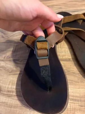 Shamma All Brown Sandals Size 6.5 thumbnail 3