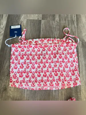 Roller Rabbit x Target Women's Floral Smocked Peplum Tank Top and skirt thumbnail 14