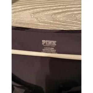 PINK Victoria's Secret Zebra Print Long Sleeve‎ Bodysuit Top Gray Black thumbnail 2
