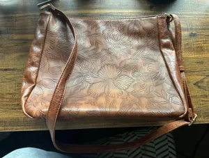 Alyssa Vegan Leather Western Style Bag Brown thumbnail 2
