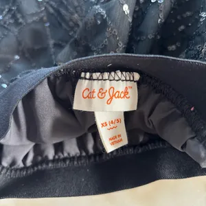 Cat & Jack Girls Black Sequin Tulle Tutu Skirt Size XS 4/5 Ruffle Lined Sparkle thumbnail 3