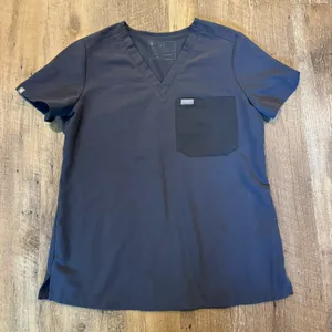 FIGS Catarina Contrast One-Pocket Scrub Top thumbnail 1