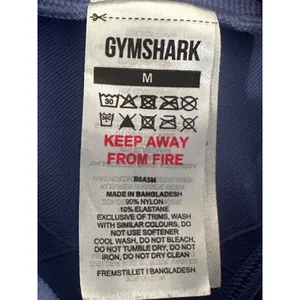Gymshark Womens Corset Seamless‎ Full Zip Crop Tank Top Blue Mock Neck Size M thumbnail 3